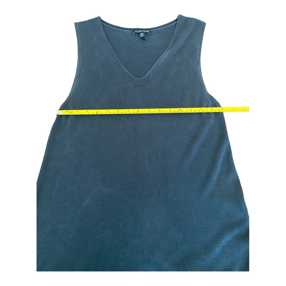 Eileen Fisher Top Sz M Charcoal Tencel Knit Tunic Lagenlook Minimalist Office - Picture 13 of 16